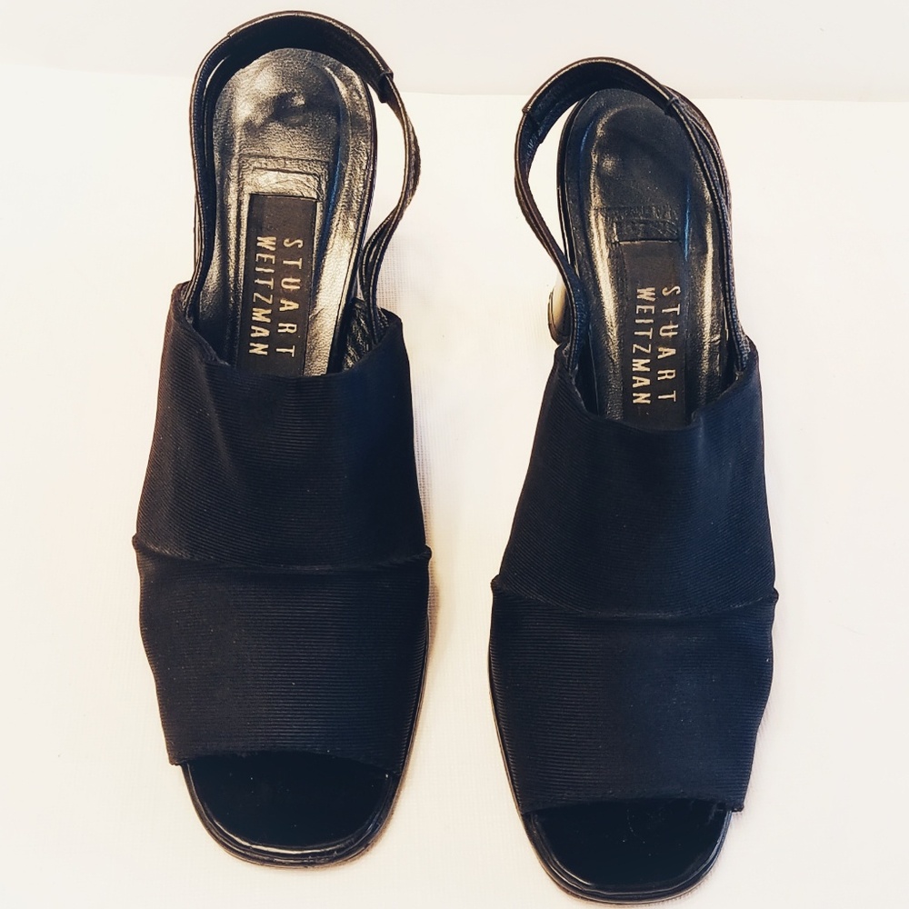 Stuart Weitzman Black Sling 7M - Picture 2 of 6